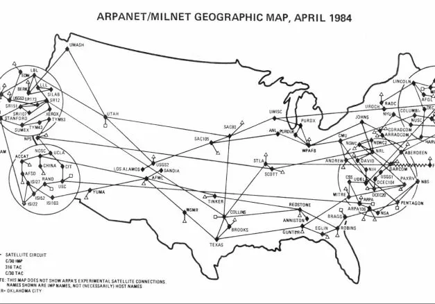 Логическая карта arpanet