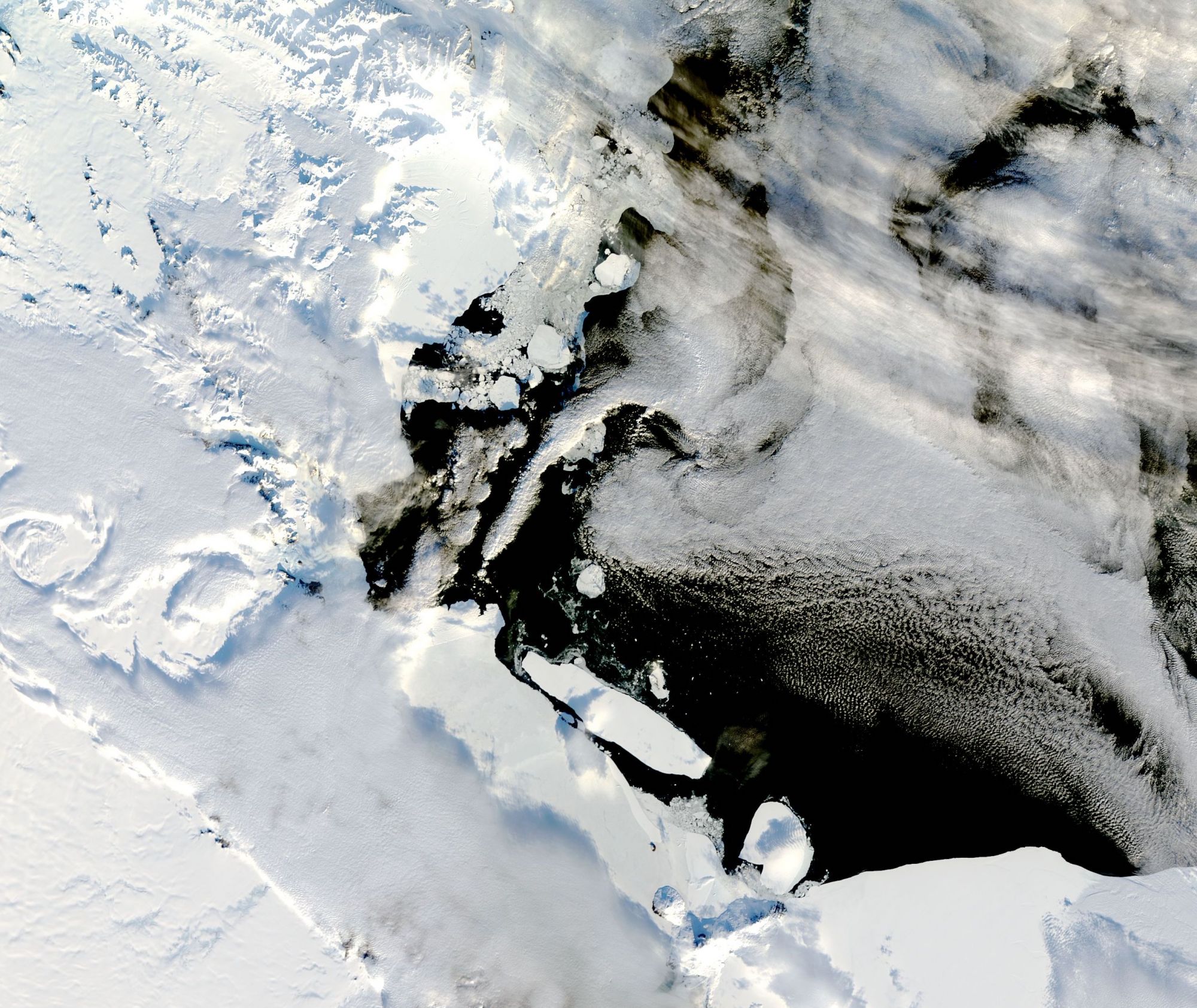 Северный Ледовитый океан. Снимок в видимом диапазоне