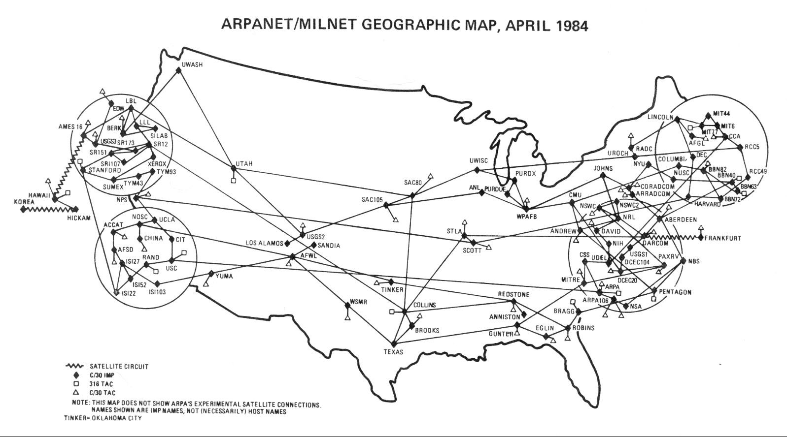 21 ноября 1969 года было установлено первое постоянное соединение <i>ARPANET</i>