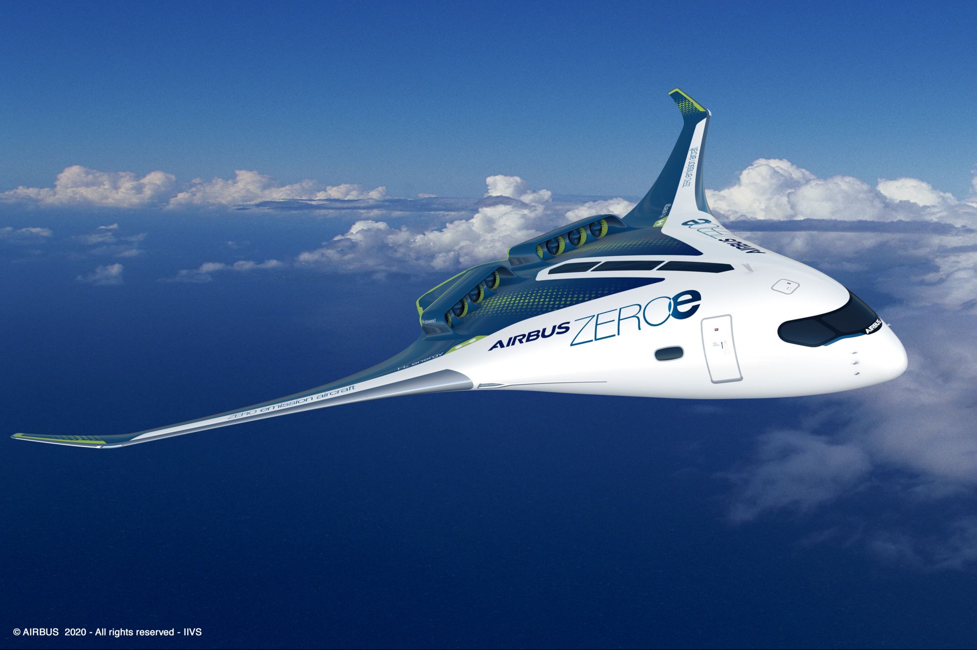 Концепт водородного самолета ZEROe от Airbus<br>